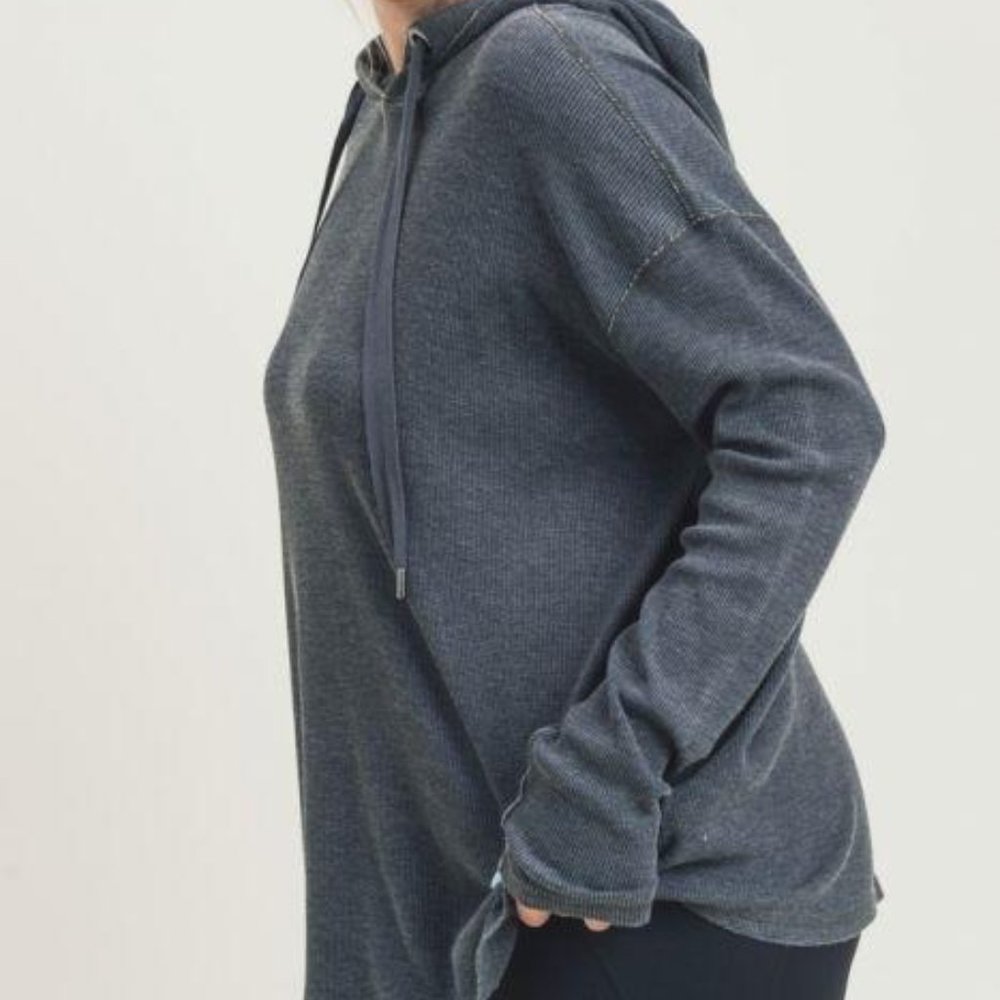 PLUS THERMAL EDIT-LENGTH BOXY HOODIE SWEATSHIRT